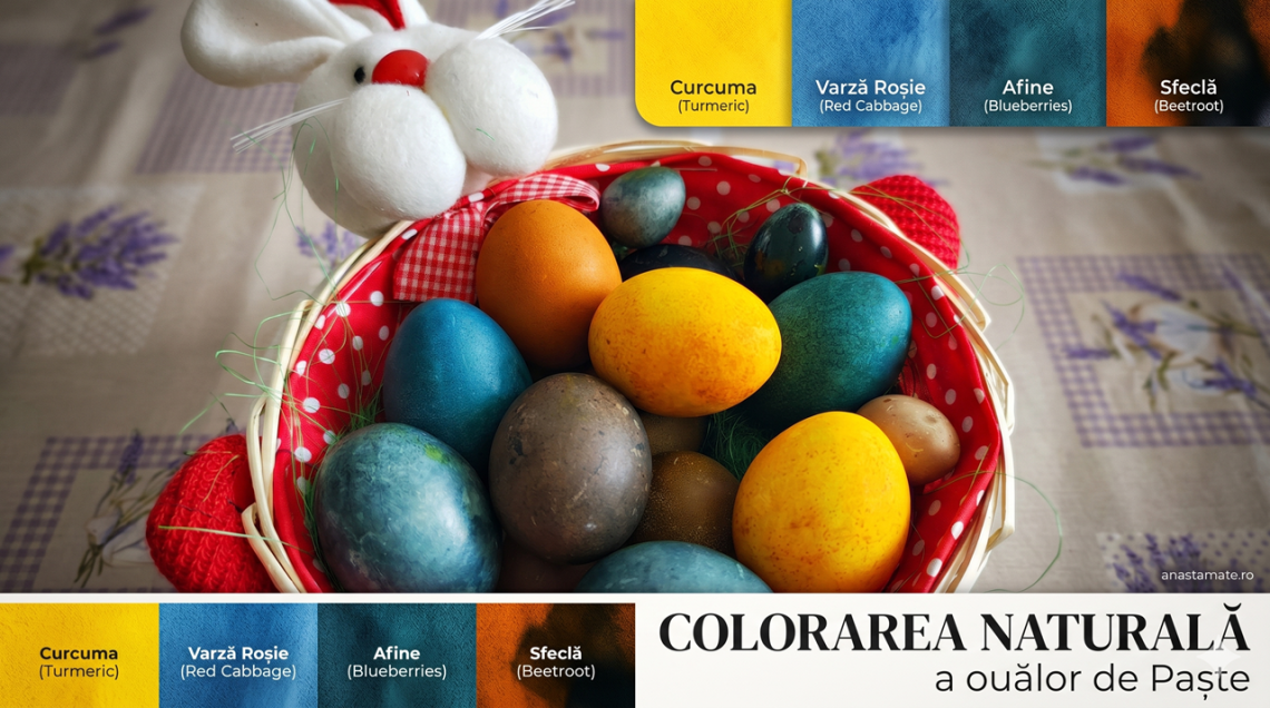 Colorarea naturală a ouălor de Paște